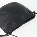 LOEWE Anagram Shoulder Bag Leather Black Gold Auth yk20023-6