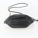 LOEWE Anagram Shoulder Bag Leather Black Gold Auth yk20023-5