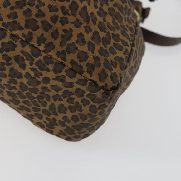 BOTTEGA VENETA Backpack Nylon Brown Gold Auth yk20025