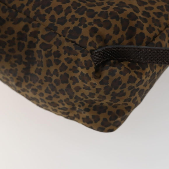 BOTTEGA VENETA Backpack Nylon Brown Gold Auth yk20025