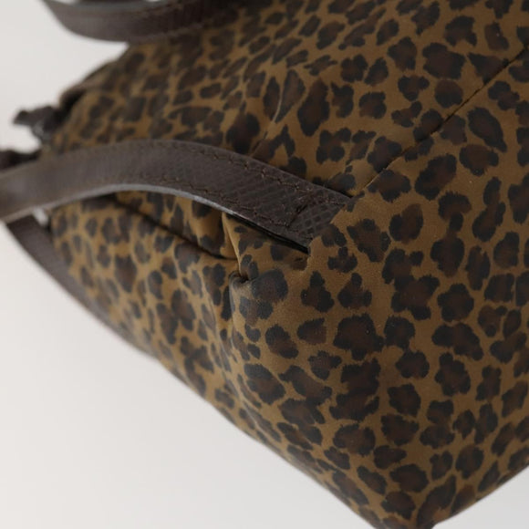 BOTTEGA VENETA Backpack Nylon Brown Gold Auth yk20025