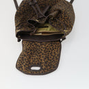 BOTTEGA VENETA Backpack Nylon Brown Gold Auth yk20025-10