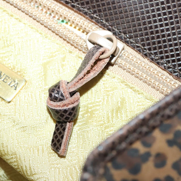 BOTTEGA VENETA Backpack Nylon Brown Gold Auth yk20025