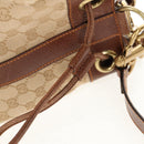 GUCCI GG Canvas Shoulder Bag Beige Gold Auth yk20026-12
