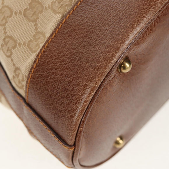 GUCCI GG Canvas Shoulder Bag Beige Gold Auth yk20026A