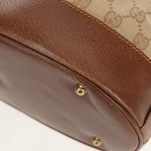 GUCCI GG Canvas Shoulder Bag Beige Gold Auth yk20026