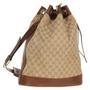 GUCCI GG Canvas Shoulder Bag Beige Gold Auth yk20026A-1