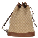 GUCCI GG Canvas Shoulder Bag Beige Gold Auth yk20026-2