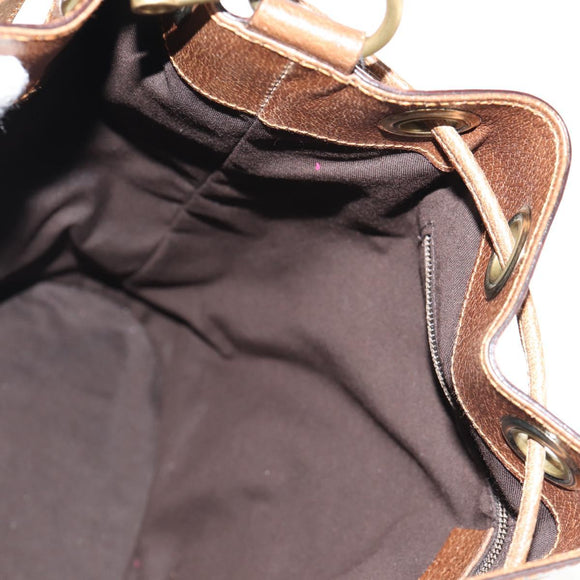 GUCCI GG Canvas Shoulder Bag Beige Gold Auth yk20026