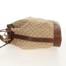 GUCCI GG Canvas Shoulder Bag Beige Gold Auth yk20026-4