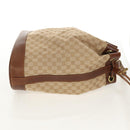GUCCI GG Canvas Shoulder Bag Beige Gold Auth yk20026-5