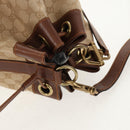 GUCCI GG Canvas Shoulder Bag Beige Gold Auth yk20026-6