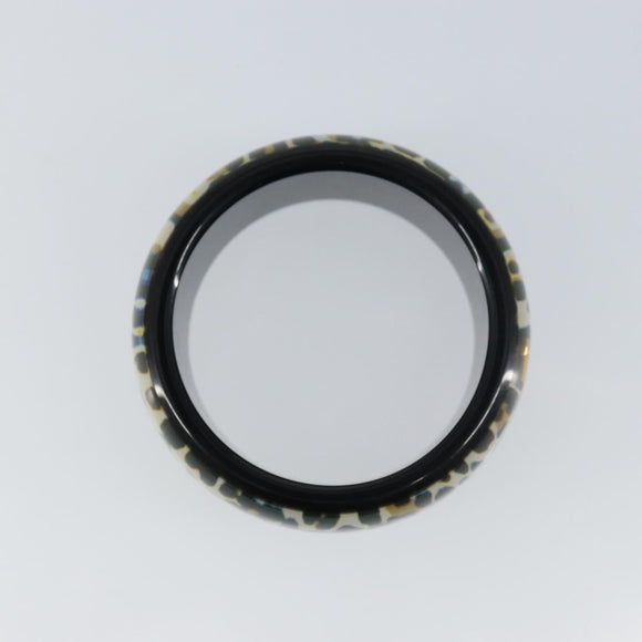 Christian Dior Leopard Pattern Bracelet plastic Black Gold Auth yk20027
