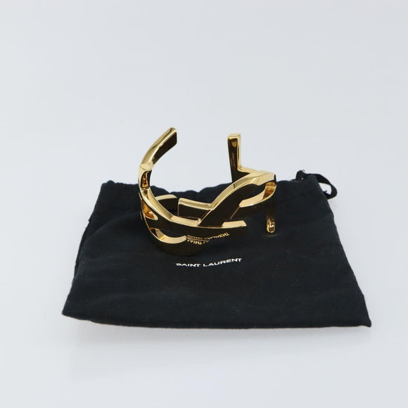 SAINT LAURENT Cassandra Bracelet metal Gold Tone Auth yk20028M