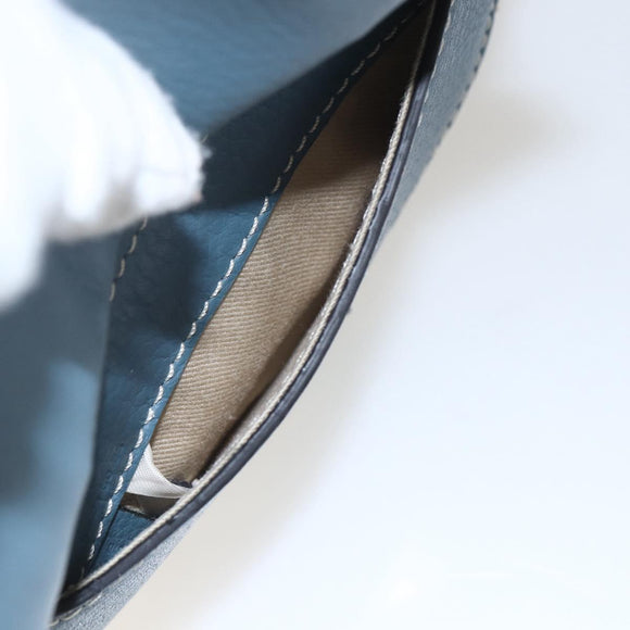 Chloe Bucket Bag Marcie Hand Bag Straw Blue Beige Auth yk20030