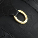 Christian Dior Trotter Canvas Boston Bag PVC 2way Black Gold Auth yk20032-16