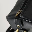 Christian Dior Trotter Canvas Boston Bag PVC 2way Black Gold Auth yk20032-17