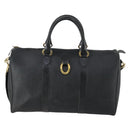 Christian Dior Trotter Canvas Boston Bag PVC 2way Black Gold Auth yk20032-2