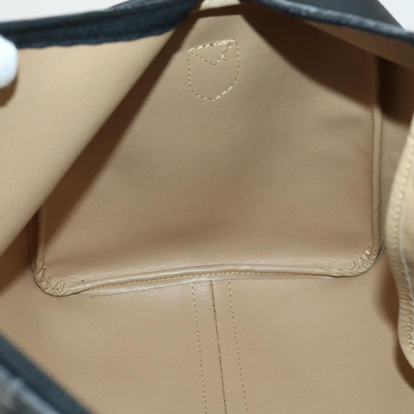 Christian Dior Trotter Canvas Boston Bag PVC 2way Black Gold Auth yk20032