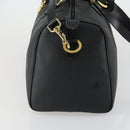 Christian Dior Trotter Canvas Boston Bag PVC 2way Black Gold Auth yk20032-3