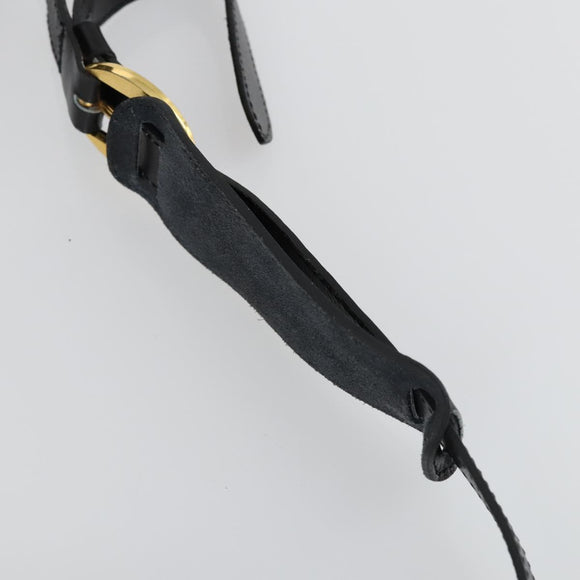 Christian Dior Trotter Canvas Boston Bag PVC 2way Black Gold Auth yk20032