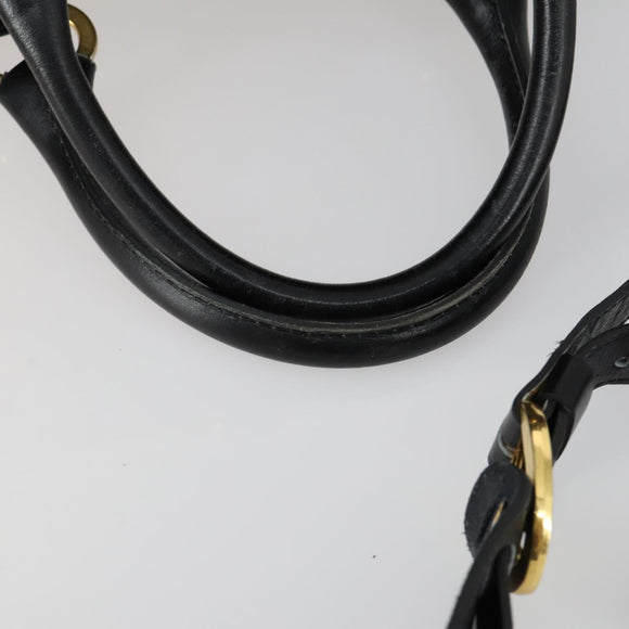 Christian Dior Trotter Canvas Boston Bag PVC 2way Black Gold Auth yk20032