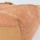 CELINE C Macadam Canvas Shoulder Bag Suede Orange Gold Auth yk20033-10