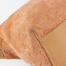 CELINE C Macadam Canvas Shoulder Bag Suede Orange Gold Auth yk20033-11