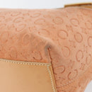 CELINE C Macadam Canvas Shoulder Bag Suede Orange Gold Auth yk20033-12