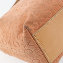 CELINE C Macadam Canvas Shoulder Bag Suede Orange Gold Auth yk20033-13