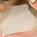 CELINE C Macadam Canvas Shoulder Bag Suede Orange Gold Auth yk20033-16