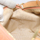 CELINE C Macadam Canvas Shoulder Bag Suede Orange Gold Auth yk20033-18