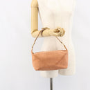CELINE C Macadam Canvas Shoulder Bag Suede Orange Gold Auth yk20033-21