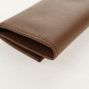 PRADA Key Case Safiano leather Brown Auth yk20038V-15