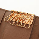 PRADA Key Case Safiano leather Brown Auth yk20038V-22