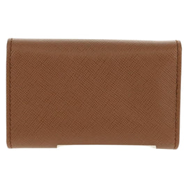 PRADA Key Case Safiano leather Brown Auth yk20038V - 0