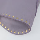 CELINE Studs Shoulder Bag Leather Purple Gold Auth yk20039-16