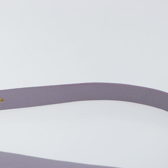 CELINE Studs Shoulder Bag Leather Purple Gold Auth yk20039