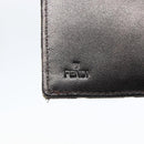 FENDI Zucchino Canvas Compact Wallet Beige Brown Auth yk20041V-12