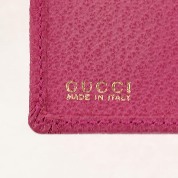 GUCCI Bamboo Wallet Suede Pink Gold 035 0959 1861 0 Auth yk20042V