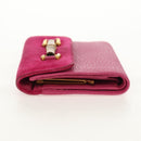 GUCCI Bamboo Wallet Suede Pink Gold 035 0959 1861 0 Auth yk20042V-3