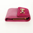 GUCCI Bamboo Wallet Suede Pink Gold 035 0959 1861 0 Auth yk20042V-4