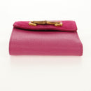 GUCCI Bamboo Wallet Suede Pink Gold 035 0959 1861 0 Auth yk20042V-6