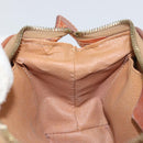 CELINE Macadam Canvas Pouch PVC Leather Brown Gold Auth yk20043-17