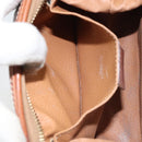 CELINE Macadam Canvas Pouch PVC Leather Brown Gold Auth yk20043-18