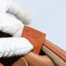 CELINE Macadam Canvas Pouch PVC Leather Brown Gold Auth yk20043-21