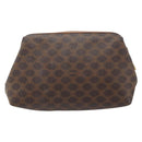 CELINE Macadam Canvas Pouch PVC Leather Brown Gold Auth yk20043-3