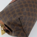 CELINE Macadam Canvas Pouch PVC Leather Brown Gold Auth yk20043-9