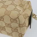 GUCCI GG Canvas Pouch Beige Gold 153228 Auth yk20044V-15