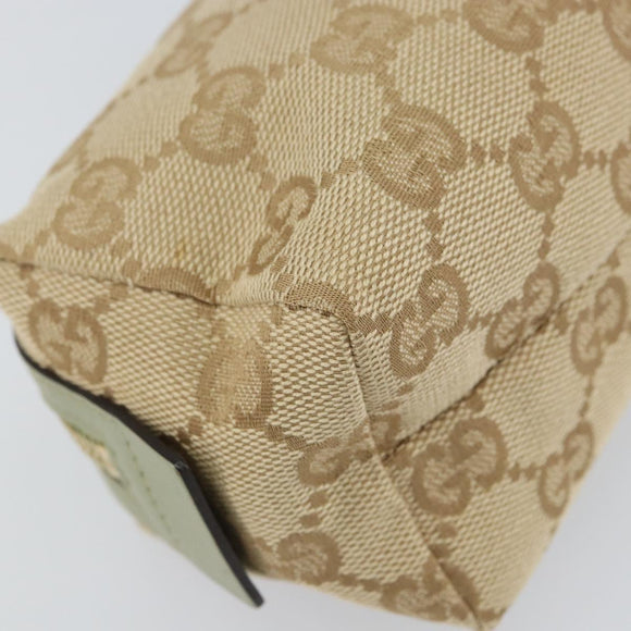 GUCCI GG Canvas Pouch Beige Gold 153228 Auth yk20044V